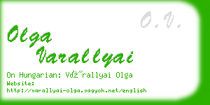 olga varallyai business card